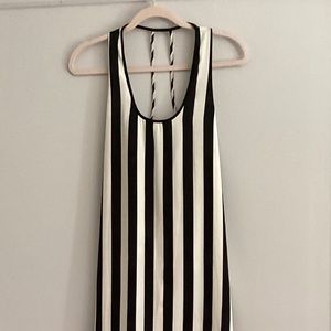 Sugar lips Black and white long dress, backless maxi summer dress